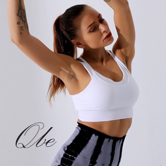 Seamless Double Sports Bra Crop Tank Top - Picture 4 of 6